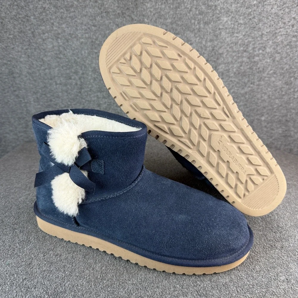 Koolaburra by UGG Victoria Mini Navy Suede Boots Women's 11